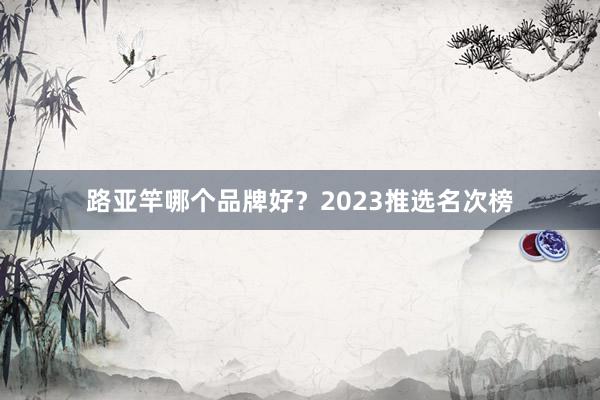 路亚竿哪个品牌好？2023推选名次榜